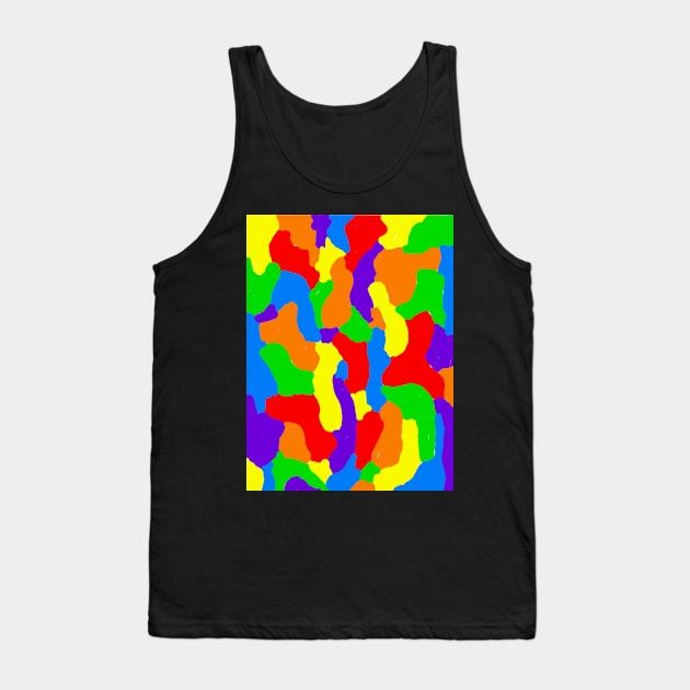 Rainbow camouflage Tank Top by DancingCreek